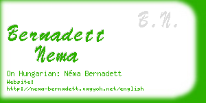 bernadett nema business card